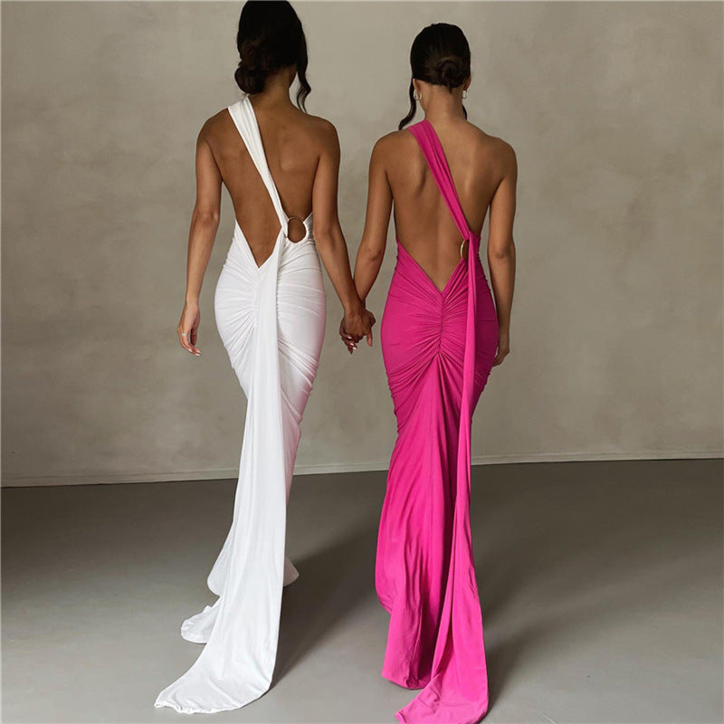 Sommer Damen Kleidung Sexy Neckholder Kleider Rückenfrei Eng Anliegend Abendkleid Kleid für Damen