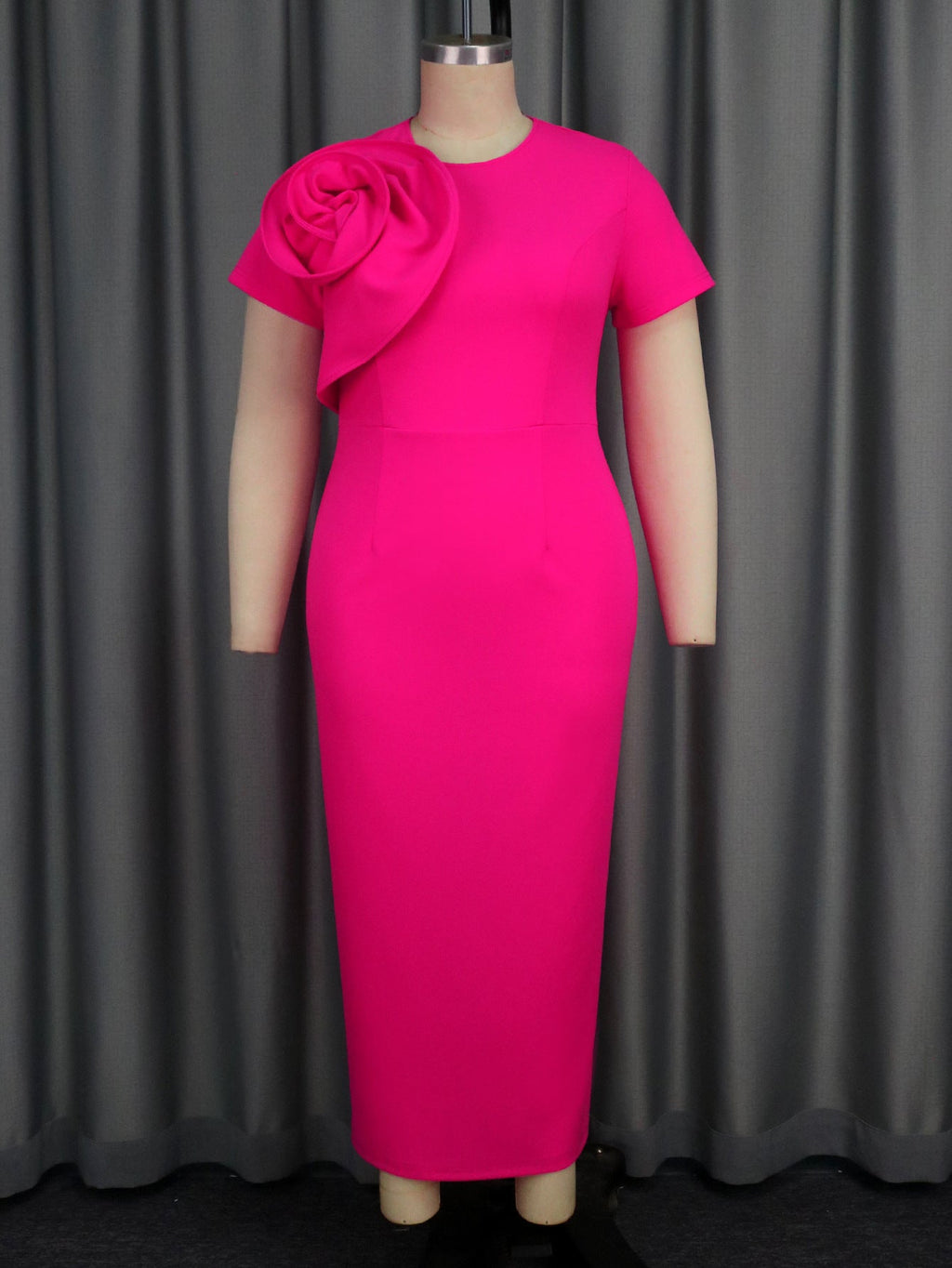 Robe d'été pour femme, robe de soirée unie à fleurs