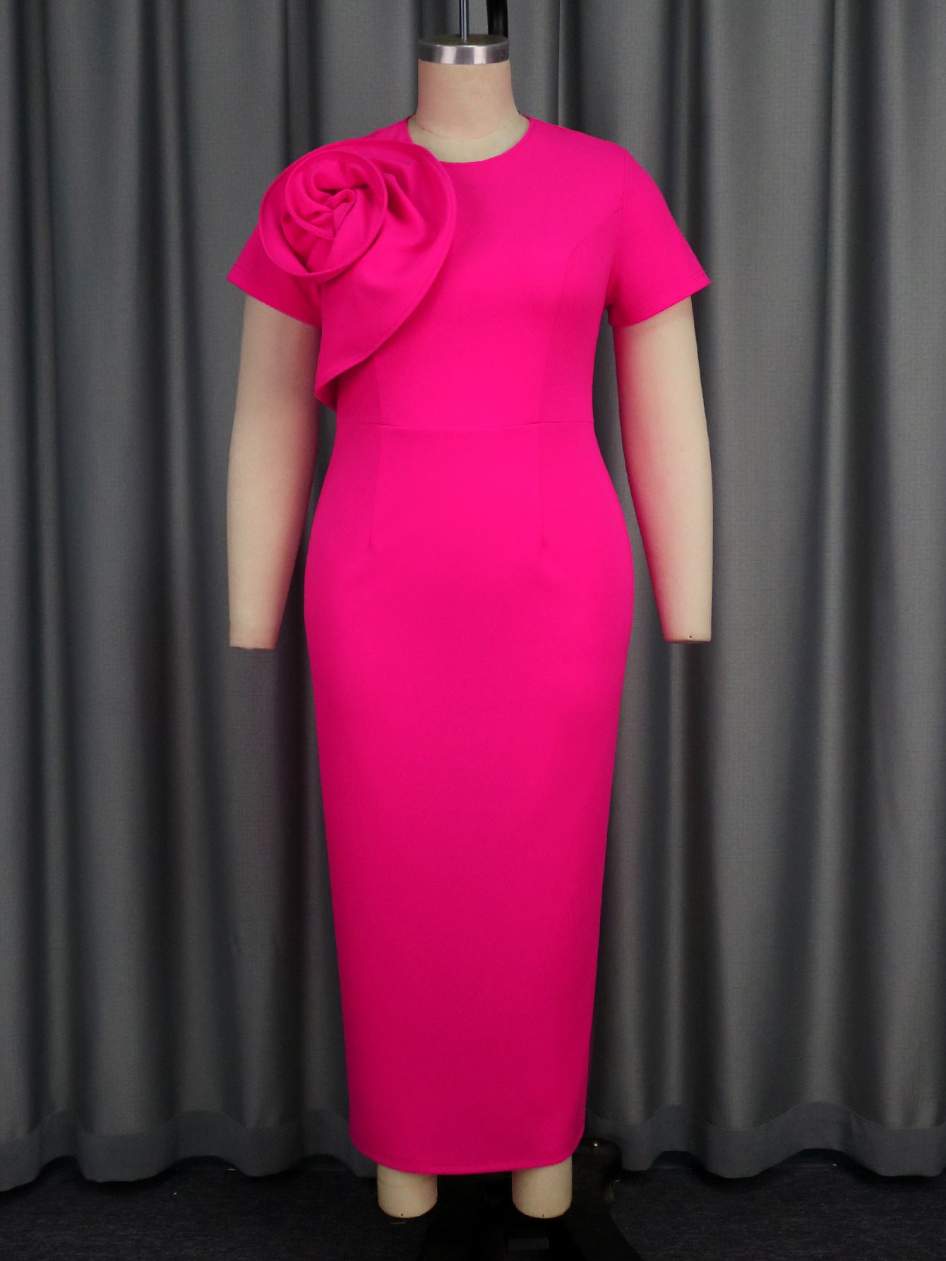 Robe d'été pour femme, robe de soirée unie à fleurs