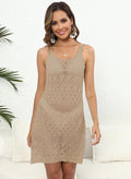 Damenkleid Damenbekleidung Webhemd Sexy Cutout Durchsichtig Strand Cover Up Strand-Cami