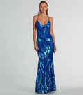 Damen Party Pailletten Sexy Abendkleid Festliches Kleid