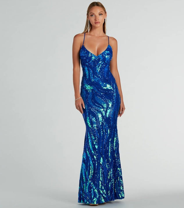 Damen Party Pailletten Sexy Abendkleid Festliches Kleid