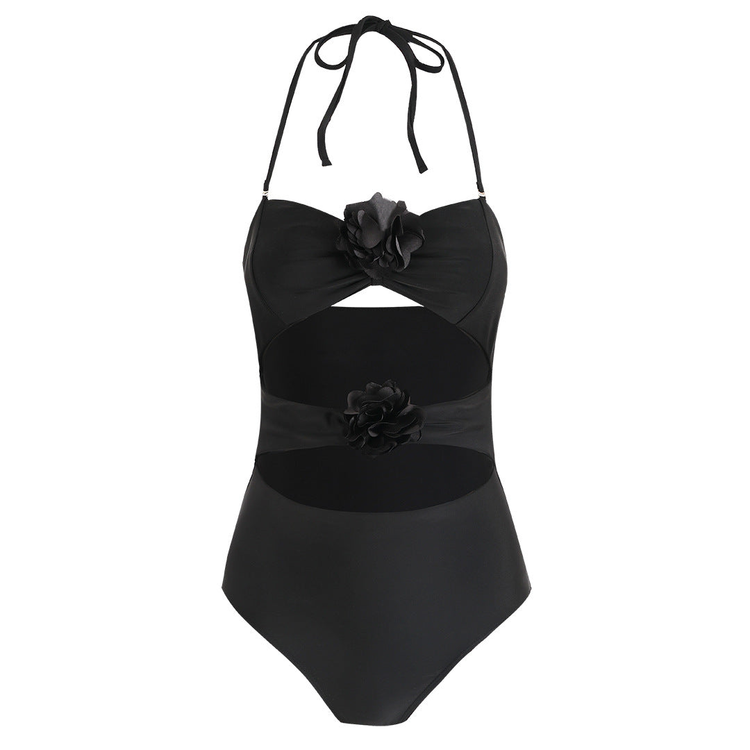 Maillot de bain une pièce noir pur avec jupe deux pièces pour femme Maillot de bain Organza