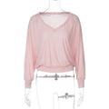 Vêtements Femme Été Design Niche Transparent Anti-Blouse Taille Ajustable Manches Longues Top Femme