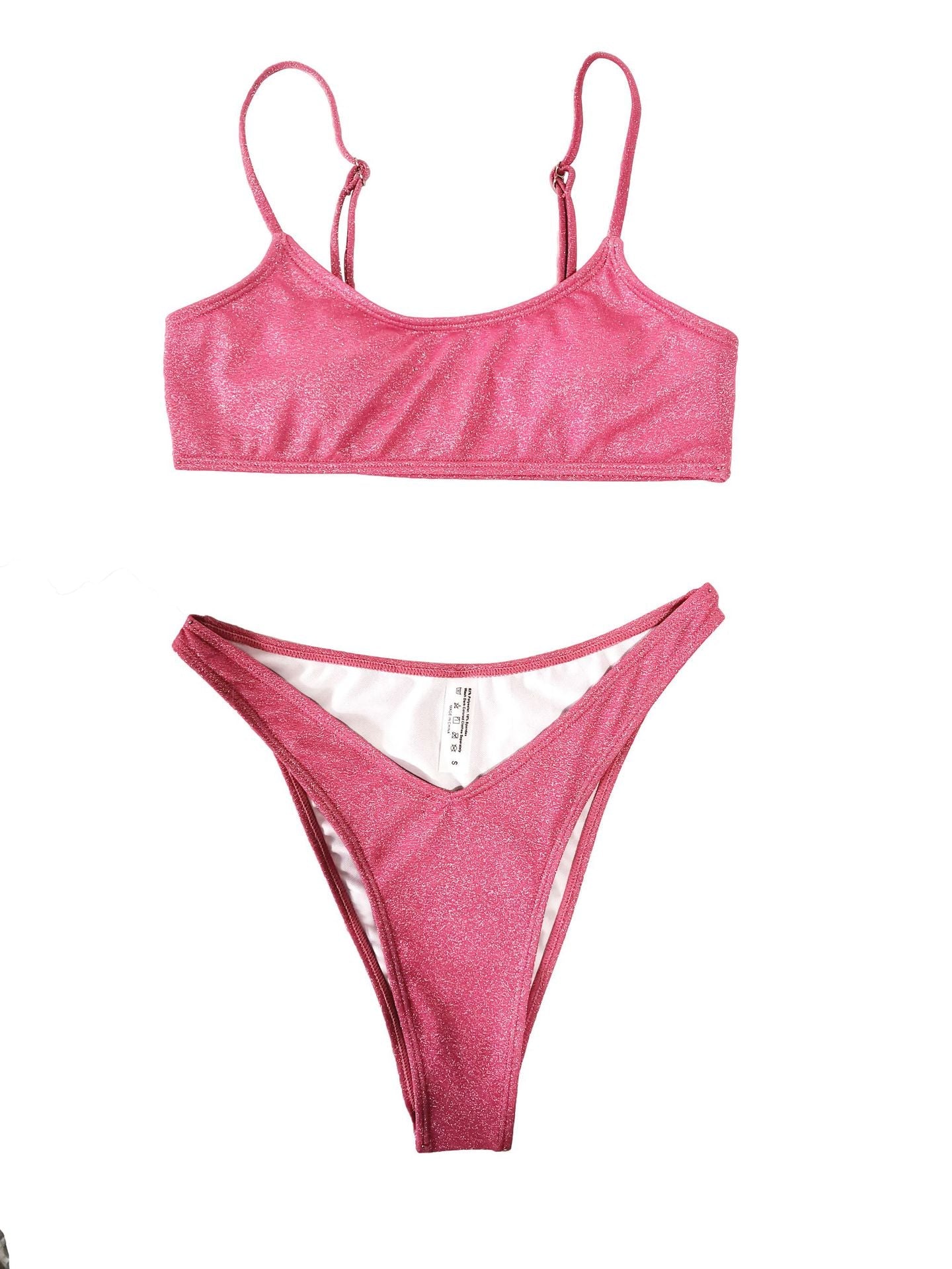 Bikini-Badeanzug mit sexy Blitz und geteiltem Schnitt
