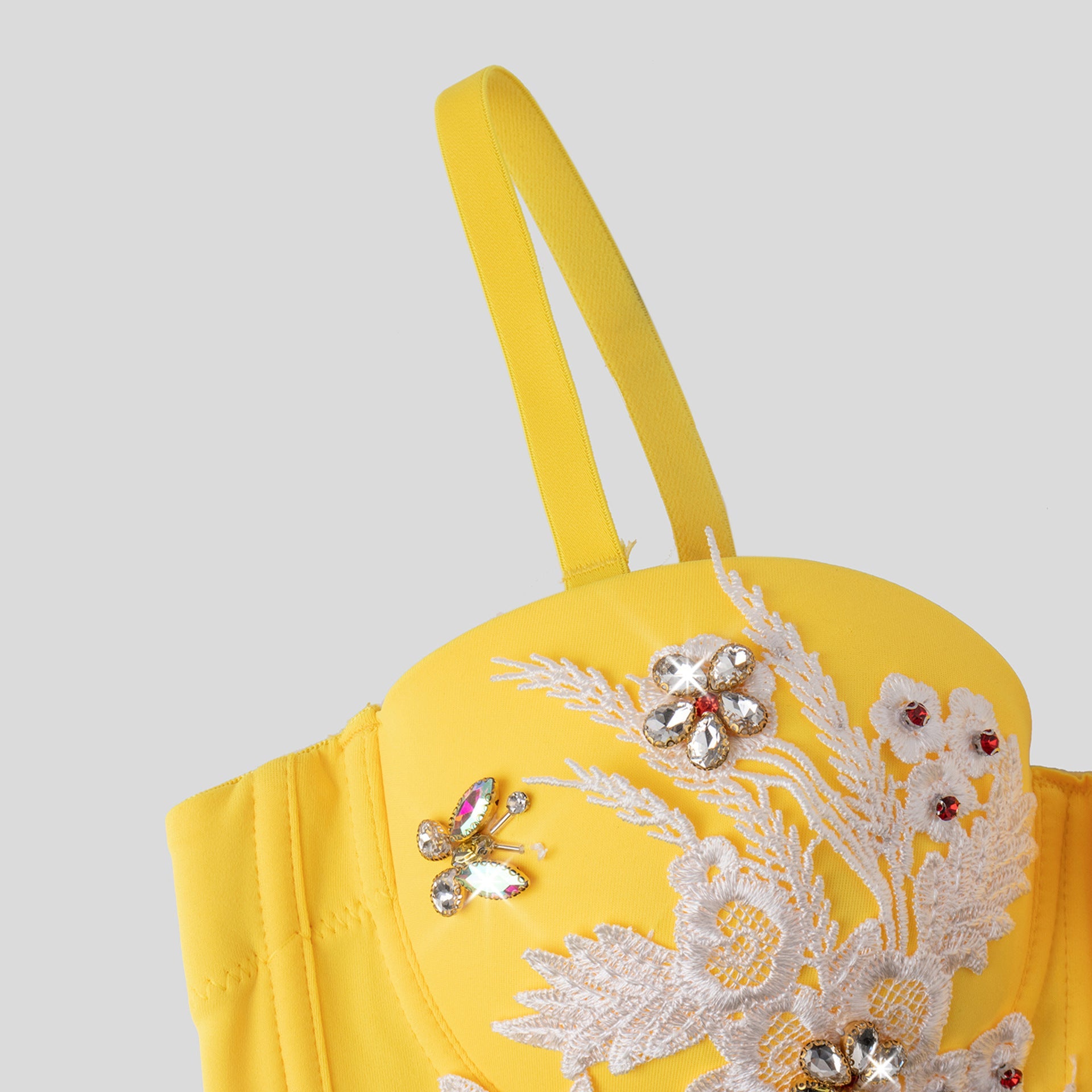 Corselet de luxe sexy à motifs floraux et design sophistiqué
