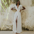 Frühlings-Damen-Kleid, mit Seil, trägerlos, sexy, Neckholder, locker, für Urlaub und Strand