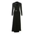 Damen Herbst Sexy Tiefer V-Ausschnitt Schlitzkleid Einfarbiges Kleid Für Damen