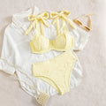 Maillot de Bain Bikini Sexy Deux Pièces Uni