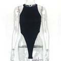 Sommer Damenbekleidung Enges Westentop Sexy Neckholder Ärmelloser Body mit hohem Schlitz