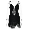 Arrival Rückenfreies Kleid Sexy Trend Mesh-Spleiß-Träger Cropped Outfit Kurzes Kleid für Damen