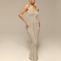 Frühling Sommer Damen Kleidung Rückenfrei Sexy Hüfte Strickwaren Strandkleid Blusenkleid