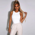 Sommer Hochwertige Damenbekleidung Enges ärmelloses Top Doppellagiges nahtloses Westen-Jumpsuit