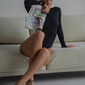 Haut siamois moulant sexy à manches longues et col rond pour femme, couleur unie