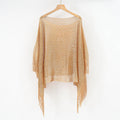 Sommer ausgehöhlter Cutout Quasten-Schal Pullover Außen-Schal Damen Cape-Schal