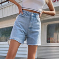 Shorts en jean décontractés et amples pour femmes, taille haute, coupe amincissante
