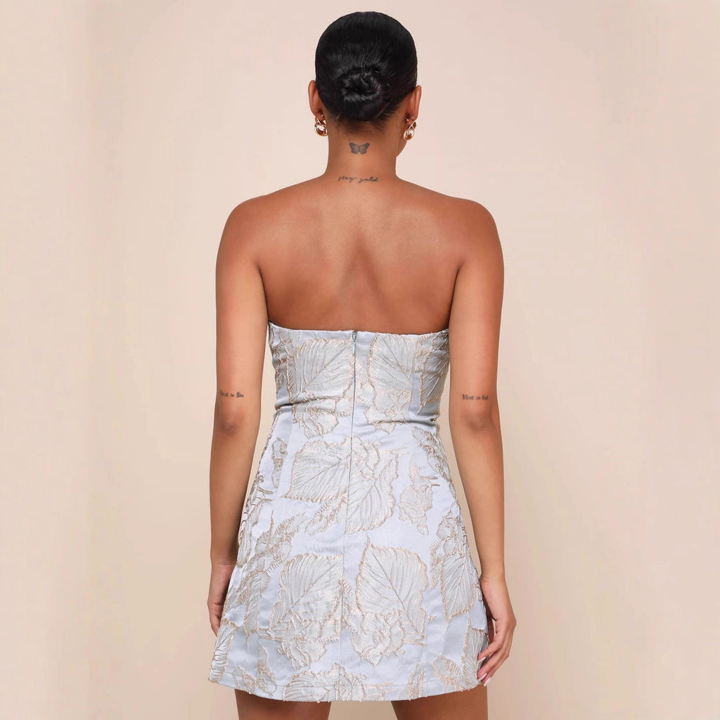 Robe florale courte taille haute, style pullover, bustier slim, assortie à tout