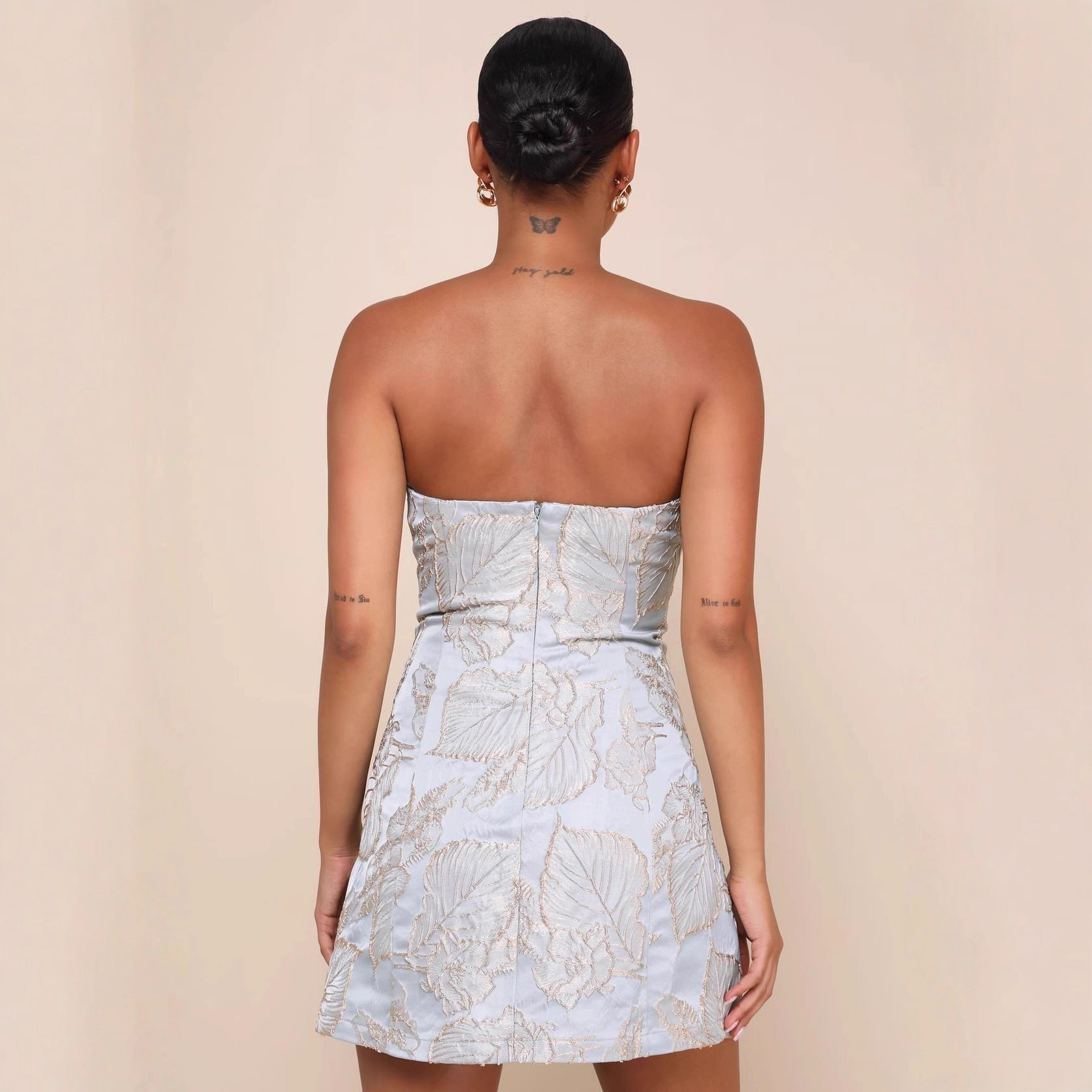 Robe florale courte taille haute, style pullover, bustier slim, assortie à tout