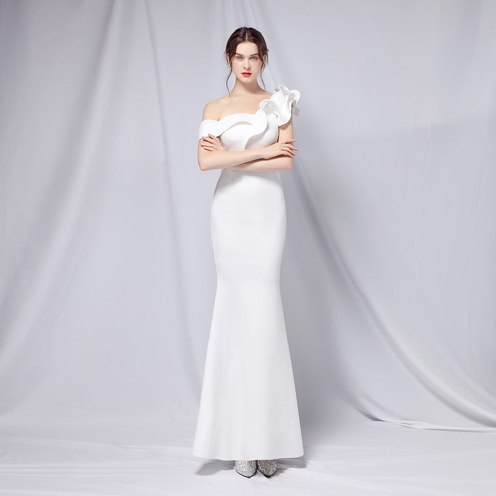 Robe de soirée élégante maxi bustier, robe de cocktail longue slim sirène sexy, robe de cérémonie