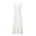 Robe Longue en Dentelle à Bretelles Florales Tricotées, Robe Trapèze Élégante pour Femmes, Style Décontracté, Robe de Soirée, Printemps-Été