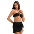 Maillot de bain trois pièces bikini sexy sans dossier maillot de bain triangle fendu