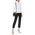 Chemise Femme Manches Longues Lanterne Chemise Femme Col Droit Blanc