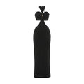 Herbst Damenbekleidung Sexy Neckholder-Kleid mit Tube-Top, Schnürung hinten und Rückenausschnitt, geschlitzt