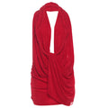 Robe Femme Automne Hiver Col V Plongeant Sexy Dos Nu Licou Hanche Couleur Unie