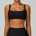 Soutien-gorge de yoga à double bretelle, en fil, dos découpé creux, sous-vêtement de sport serré, vêtement d'extérieur, vêtement de fitness pour la course