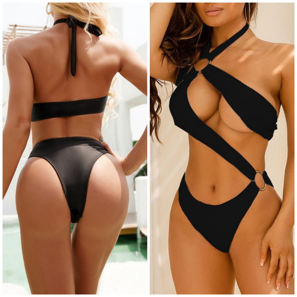 Neuer sexy einfarbiger, mehrfarbiger einteiliger Bikini-Badeanzug