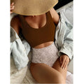 Maillot de bain amincissant une pièce conservateur pour femme avec couleurs assorties
