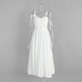 Robe Ballon en Coton à Bretelles, Robe d'Été Taille Serrée, Robe Évasée Bulle, Robe en Pur Coton pour Femme