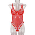 Sexy Lingerie Hose Damen Sommer Polka Dot Mesh Transparent Bequem Eng Anliegend Overall