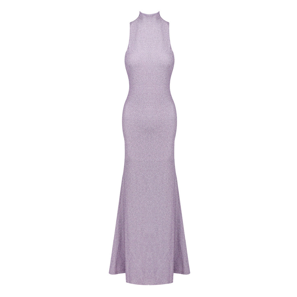 Damen ärmelloses, enges Blumenkleid mit Rundhalsausschnitt, einfarbiges Strandkleid
