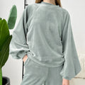 Herbst Winter Langarm-Hose Bequemer Pyjama Damen Warme lockere Oberbekleidung Homewear