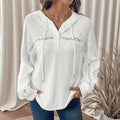 Spitzen-Patchwork-Hoodie, einfarbig, lässiger Pullover für Damen