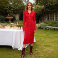 Robe longue tricotée pour femme, vêtement de base, élégante, ajustée, amincissante, pour l'automne