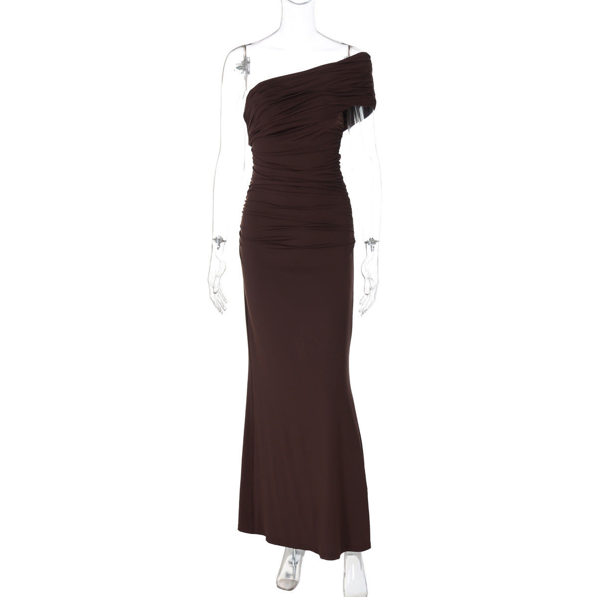 Damenbekleidung Sommer Sexy Rückenfreies Schlitz-Kleid Slim