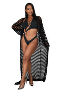 Vêtements pour femmes Robe Chemisier de protection solaire Robe longue de plage Cardigan en maille Cape