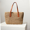 Sac Tressé Femme Sac en Paille Élégant Sac en Paille à Une Épaule Sac en Rotin Tressé Portable Grande Capacité Sac de Plage de Vacances Similaire