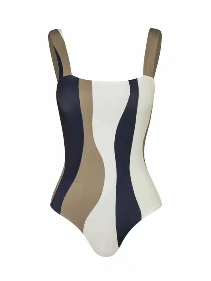 Maillot de bain bikini une pièce pour femme, conservateur, avec jupe en gaze de protection solaire, idéal pour les vacances à la mer ou pour le printemps.