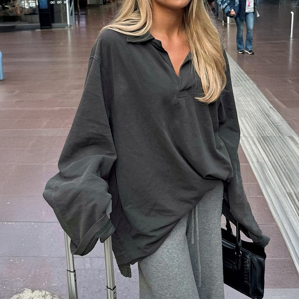 Damenbekleidung Herbst Winter Lässig Urlaub Locker Langärmelige Sweatshirts