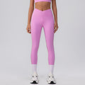 Pantalon de yoga sans couture à séchage rapide pour femmes, coupe en V, pantalon de sport pêche, taille haute, lift fessier, pantalon de fitness