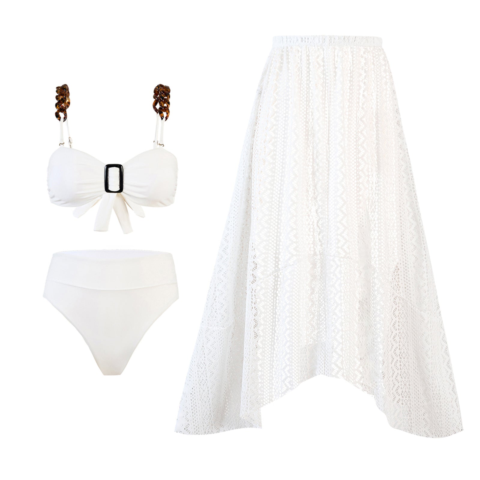 Maillot de bain bikini taille haute imprimé sexy pour femme