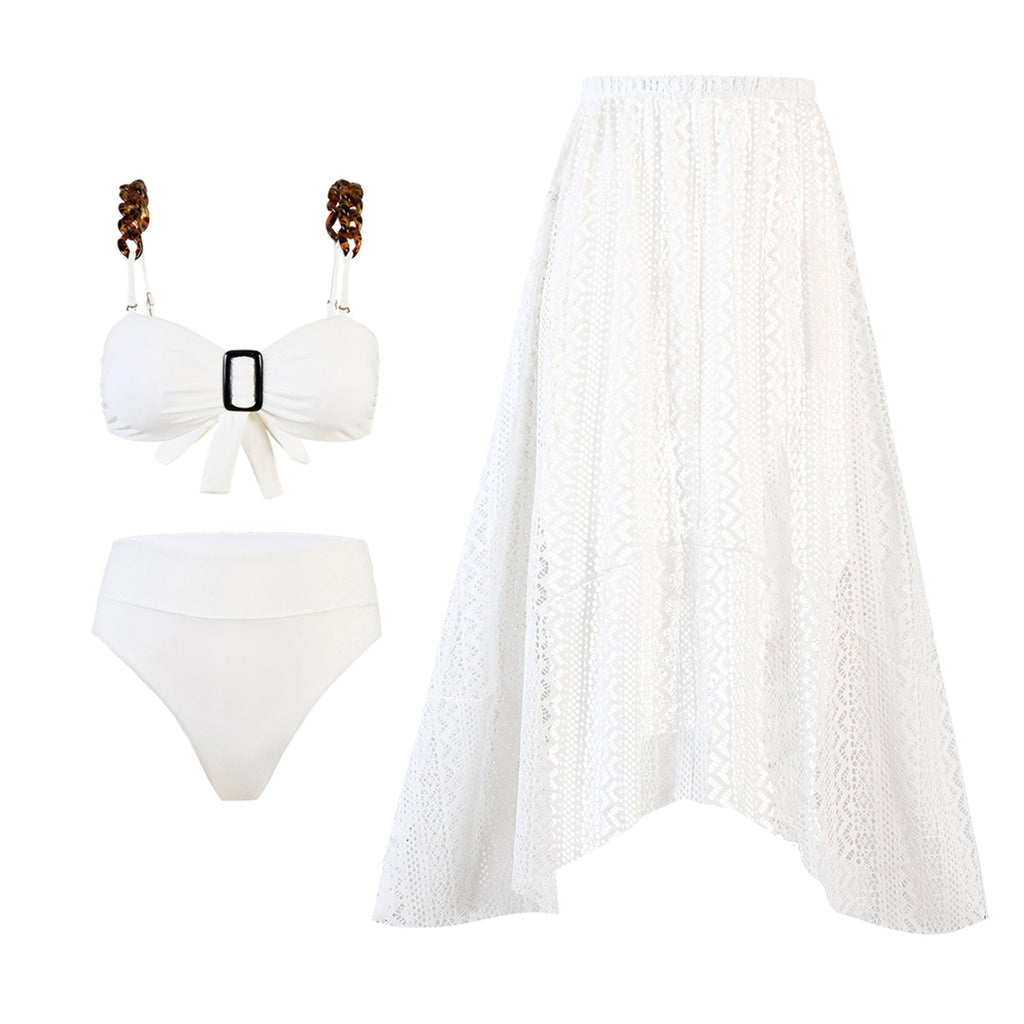 Maillot de bain bikini taille haute imprimé sexy pour femme