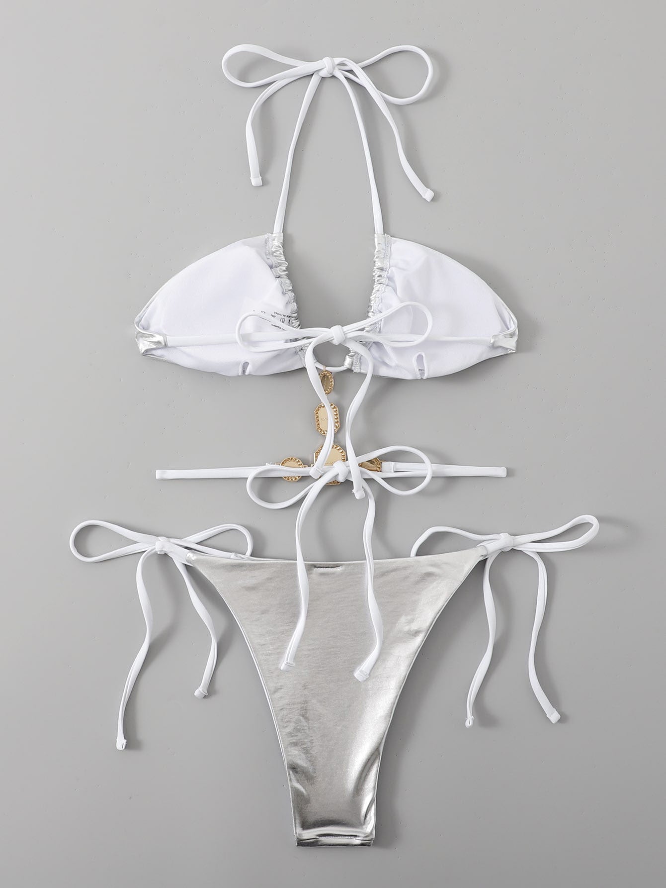 Badeanzug Bikini Split Badeanzug Damen Bikini Ziegel-Dekoration Bademode