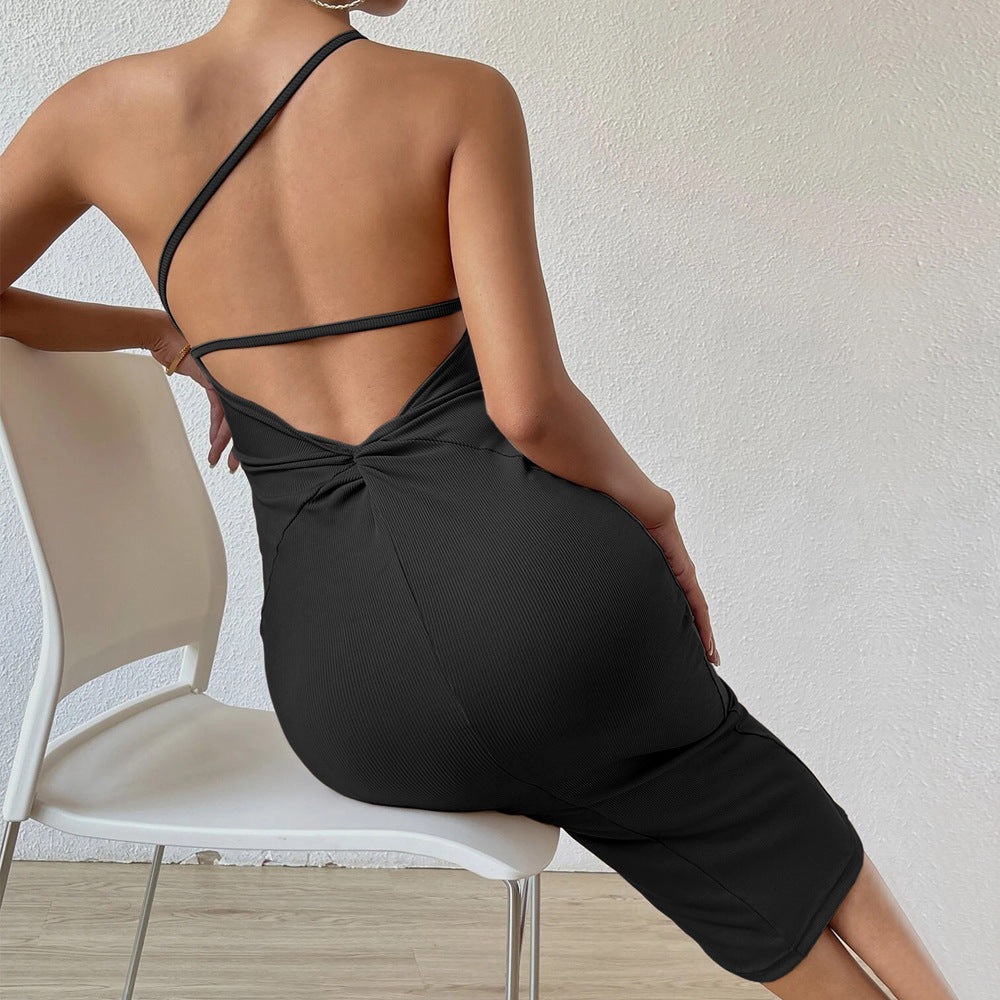 Robe longue de soirée corset fourreau sexy sans manches pour femme automne-hiver