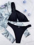 Maillot de bain deux pièces tissé à bretelles