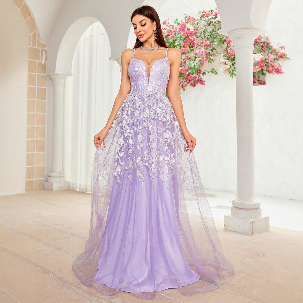 Abendkleid mit Spaghettiträgern, sexy, elegant, für den roten Teppich, Laufsteg, Cocktailparty, Jahresversammlung, für Damen