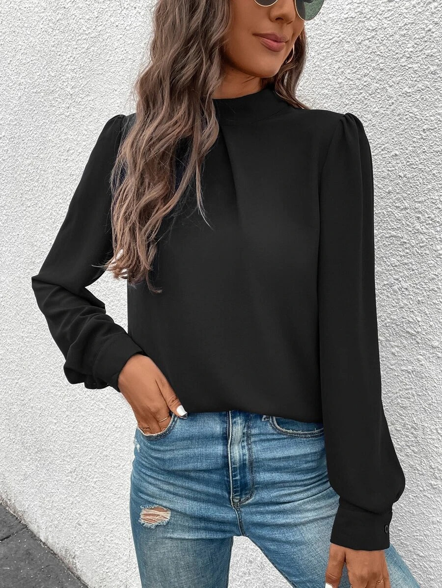 Damenbekleidung Frühling Sommer Langarm-Satin-Top-Hemd